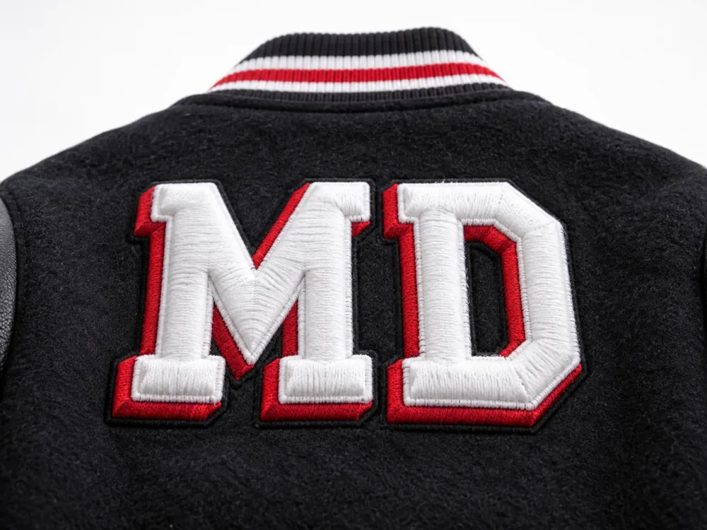 MD 3D Puff Varsity Letters on Jacket