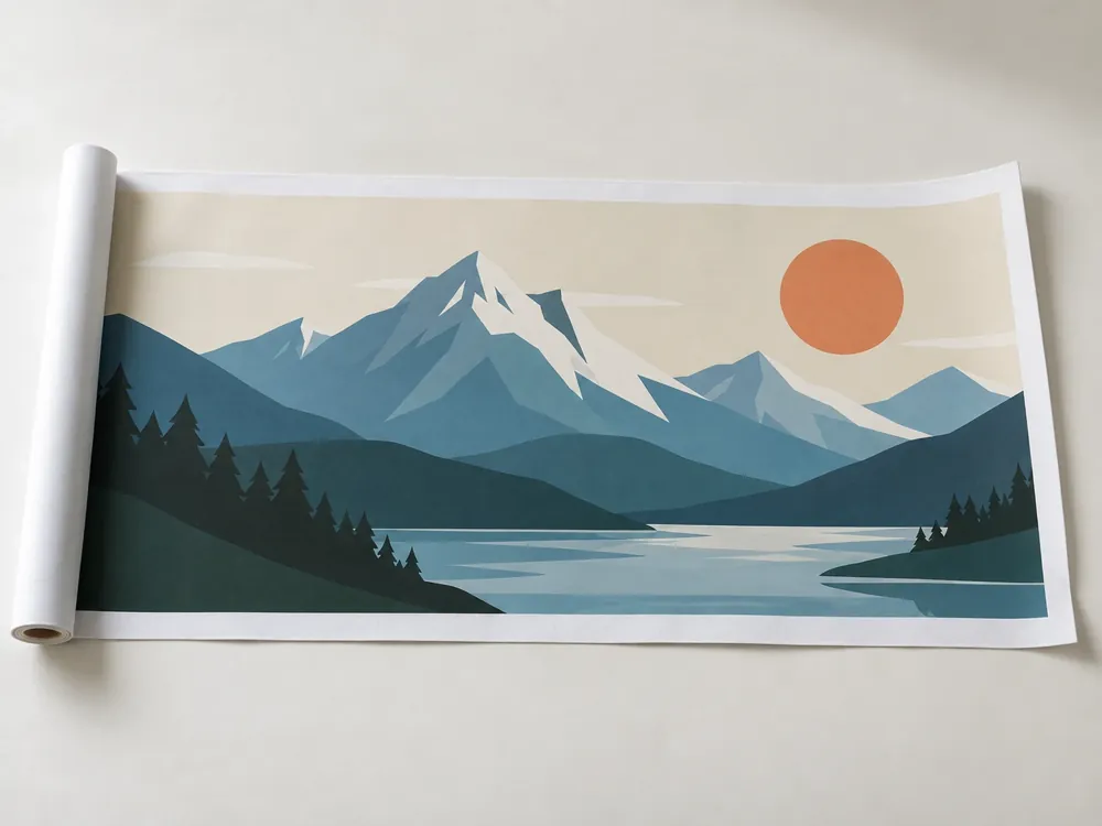 Mountain Lake Banner Artwork