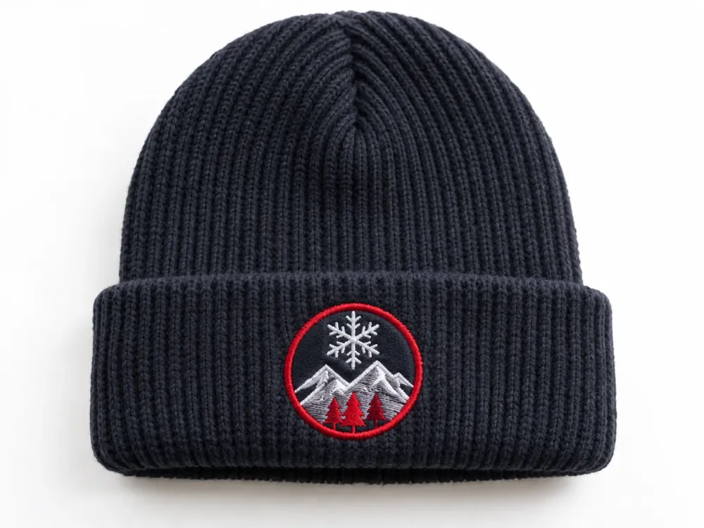 Snowflake Emblem Knit Beanie
