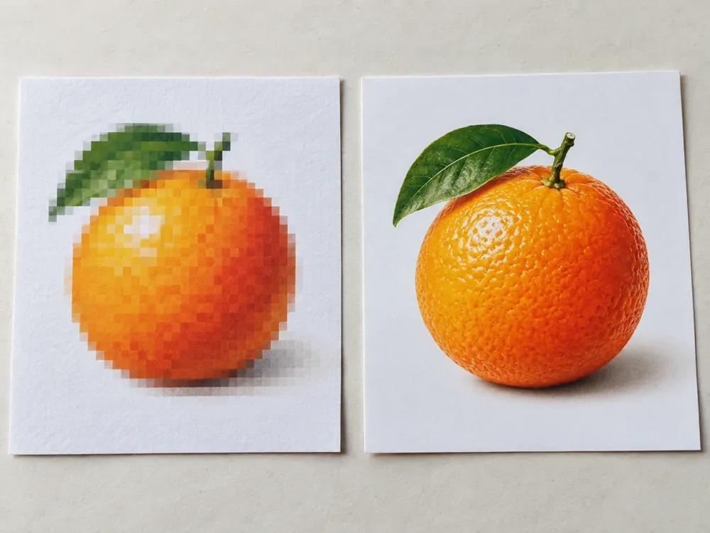 Pixelated Orange Bitmap to Print