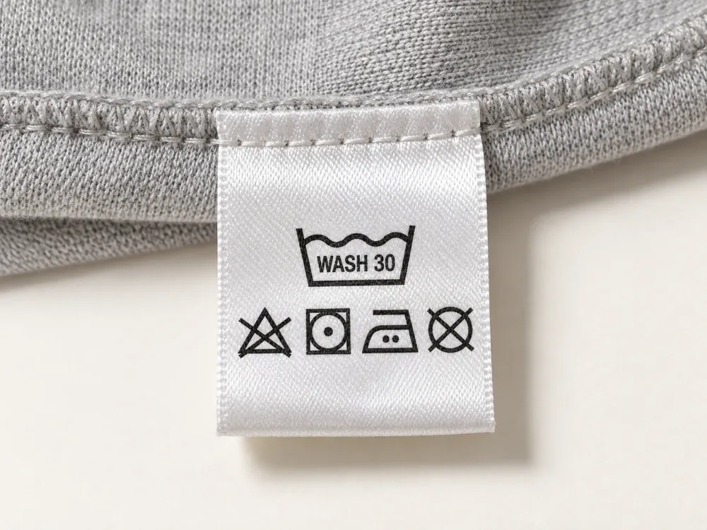 Wash Symbols Care Label