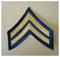 Corporal Chevron Rank Patch — Corporal Chevron Embroidery File sample