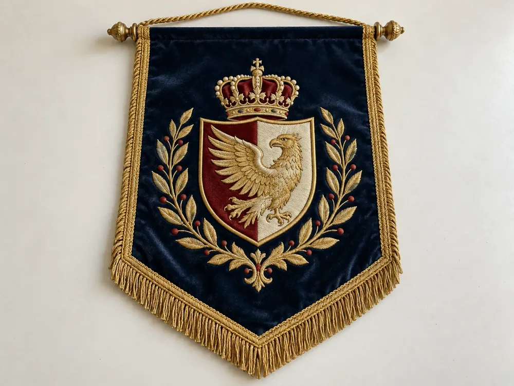Crowned Eagle Crest Banner