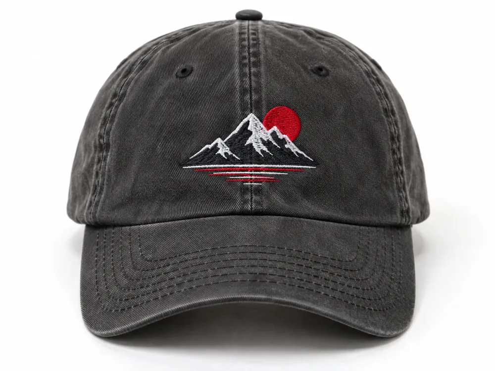 Mountain Sunset Washed Dad Hat