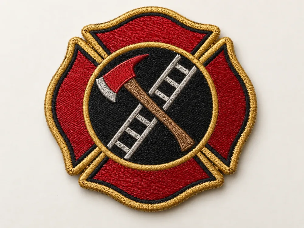 Fire Axe & Ladder Cross Patch