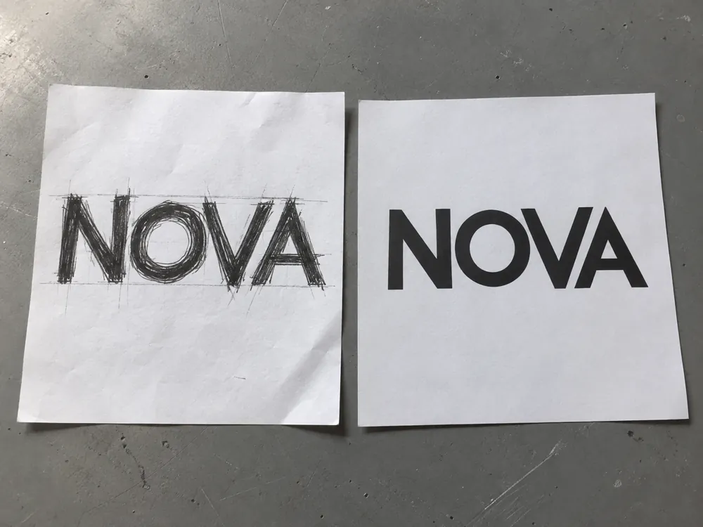 NOVA Lettering Vector Trace