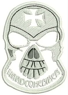 Hardcore Biker Skull Patch