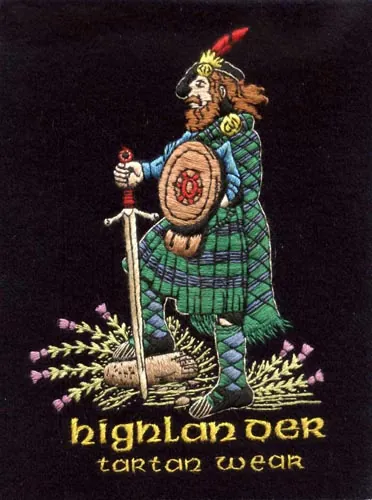 Highlander Tartan Wear Badge