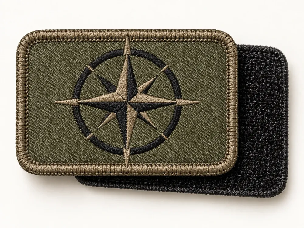 Compass Rose Hook & Loop Patch