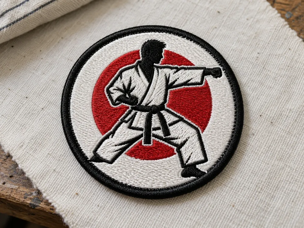 Karate Strike Round Patch