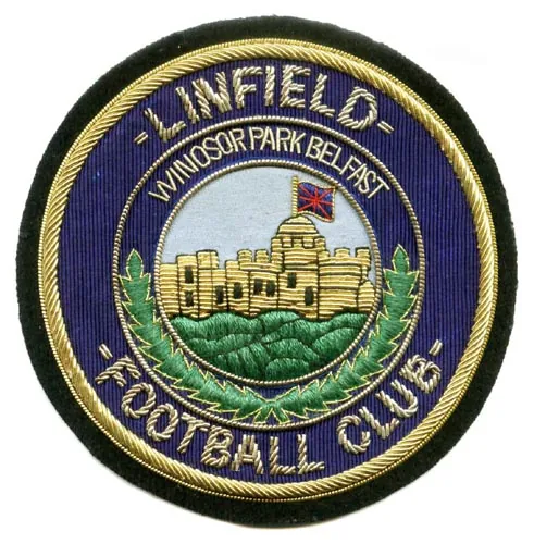 Linfield Football Club Bullion Badge — Country Club Crest Design sample