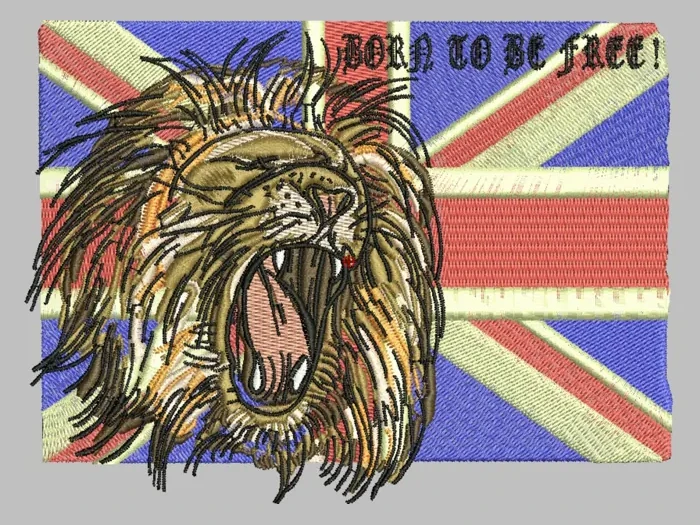 Lion Union Jack Born to Be Free