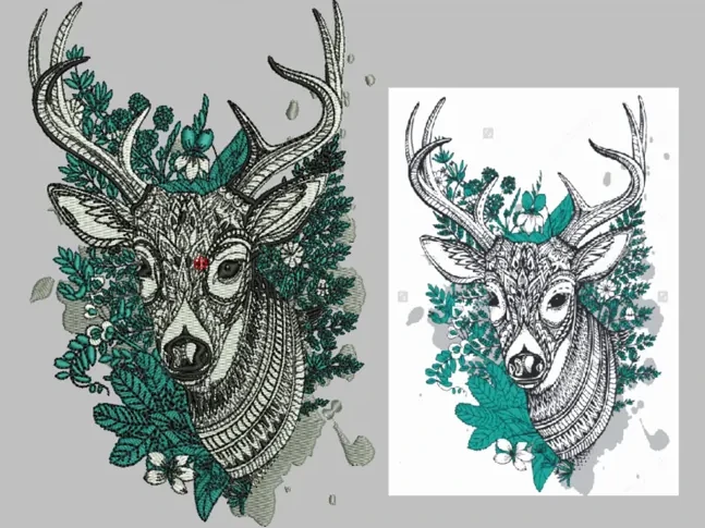 Mandala Deer Head