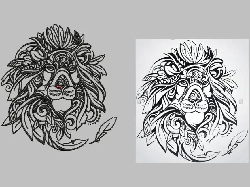 Mandala Lion Head