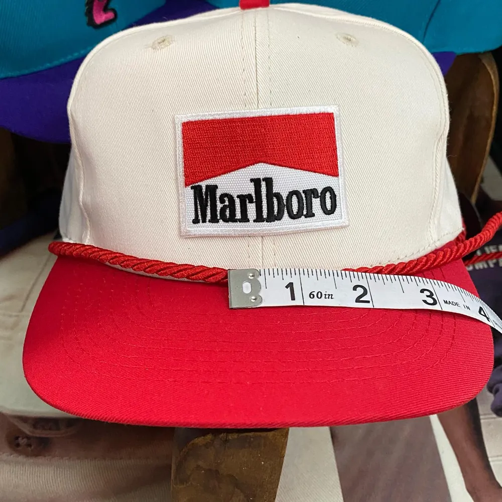 Marlboro Patch Rope Cap — Cap Front Logo Digitizing sample