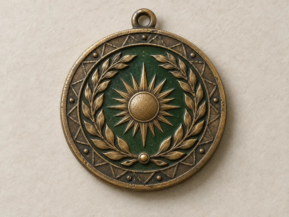 Sunburst Laurel Medallion
