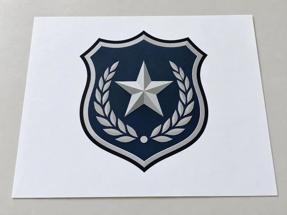 Star Police Shield Vector