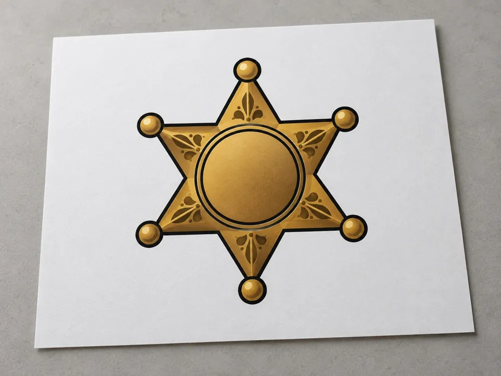 Six-Point Sheriff Star Vector