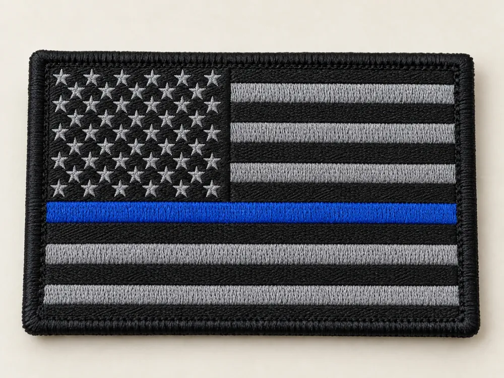 Thin Blue Line Flag Patch