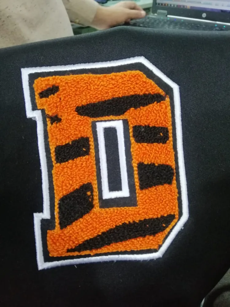 Tiger Stripe Varsity Letter D